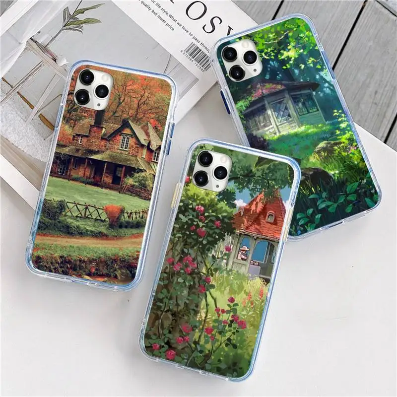 

cottagecore Flower landscape Phone Case For iphone 12 5 5s 5c se 6 6s 7 8 plus x xs xr 11 pro max mini