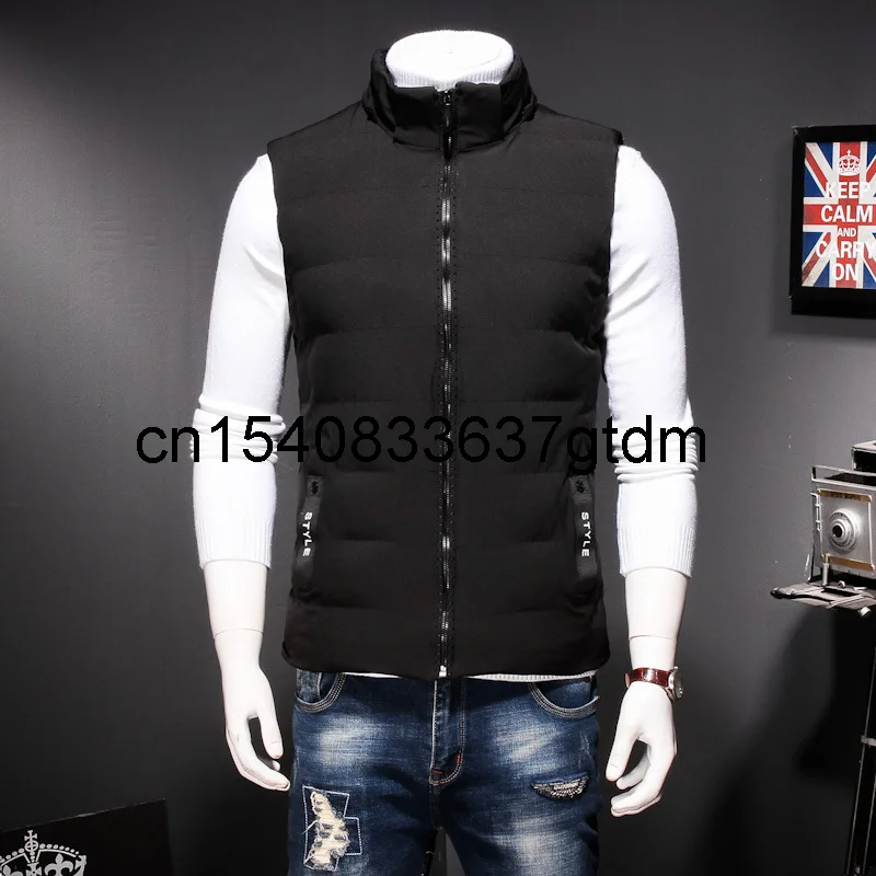 

Autumn and winter new men's fattening plus size fashion casual hooded cotton vest men's fat warm vest