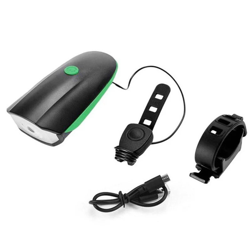 

Bicycle Headlight Bell USB Charge Cycling Horn Flashlight Bike Light Waterproof Lights For Outdoor Safe Riding Bike Accessories