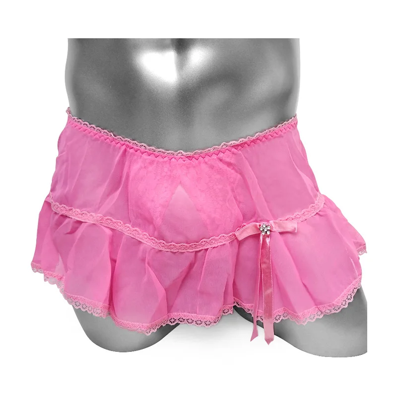 Кружевные трусики с оборками танга вырезами соблазнительное нижнее белье для
