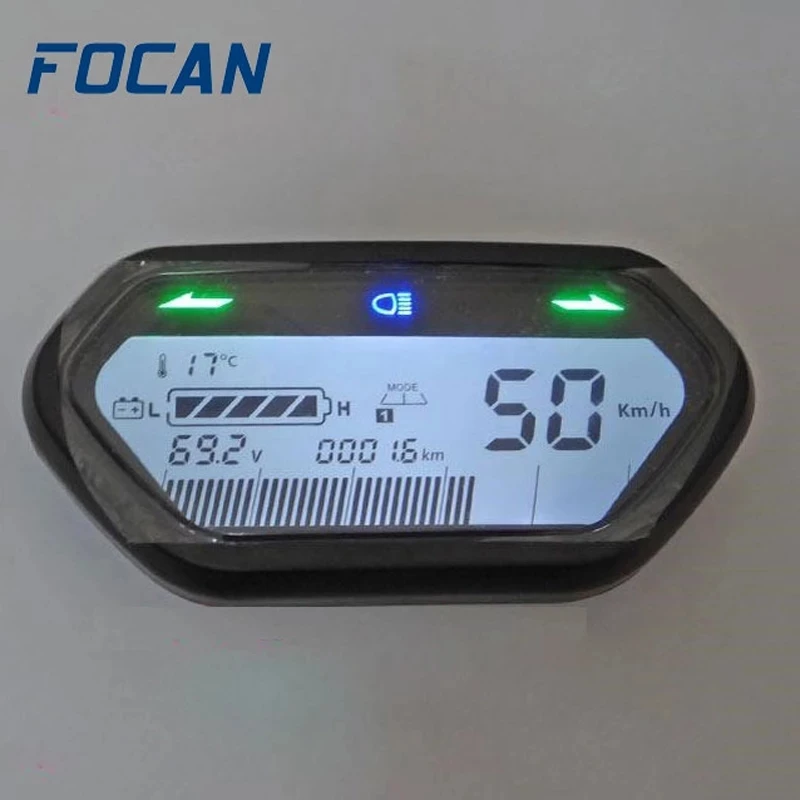 Универсальный Электрический мотоцикл FOCAN 48 в 60 72 цифровой ЖК-дисплей одометр