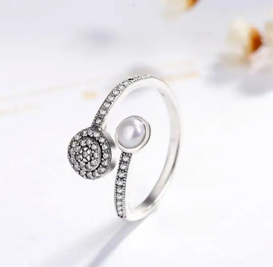 

925 Sterling Silver Luminous Glow Adjustable pan Rings For Women Authentic Fine Gift Jewelry
