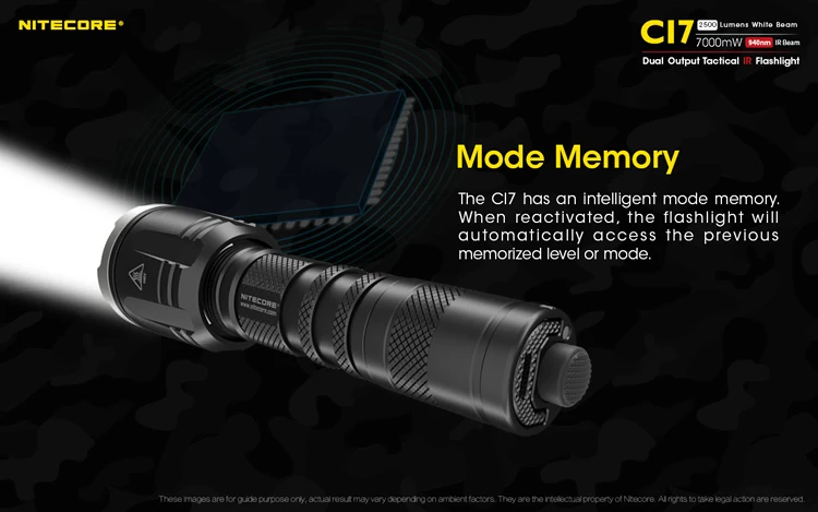 NITECORE CI7 Тактический ИК-фонарик комплект 4* CREE XP-G3 S3 4* SST-10-IR светодиоды Макс 2500 люмен 7000 МВт открытый свет охота факел