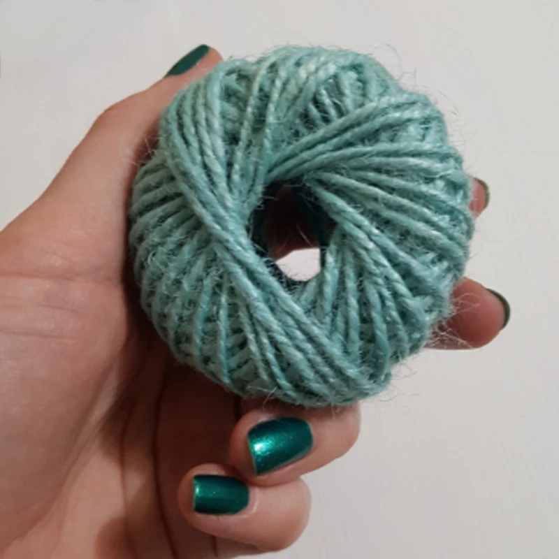 Упаковка из джутовый шнур-шпагат конопли натуральная Мешковина 30 м Подарочная