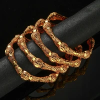 4pcs new arrival duabi ethiopian jewelry gold bangles bracelet for women