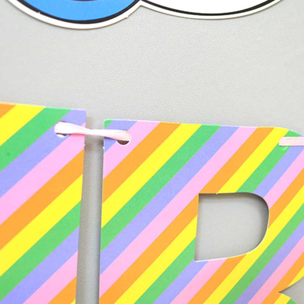 1 шт. вечерние баннеры с единорогом Радужное письмо днем рождения гирлянды