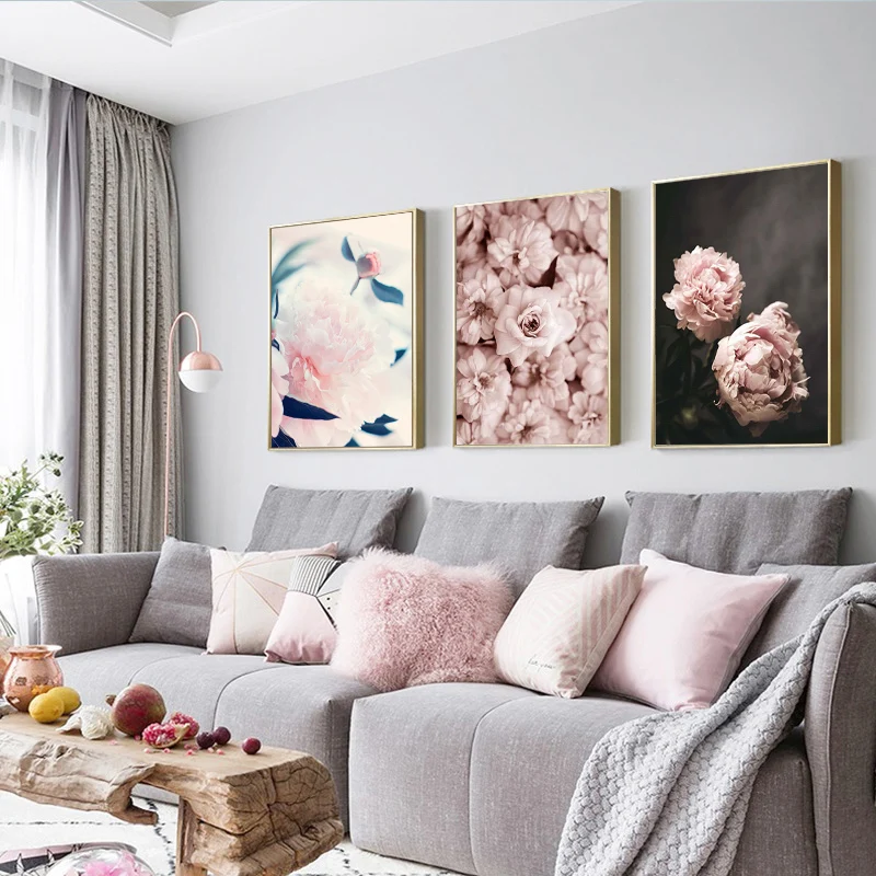 Современные Декоративные плакаты с изображением растений цветов сердечника