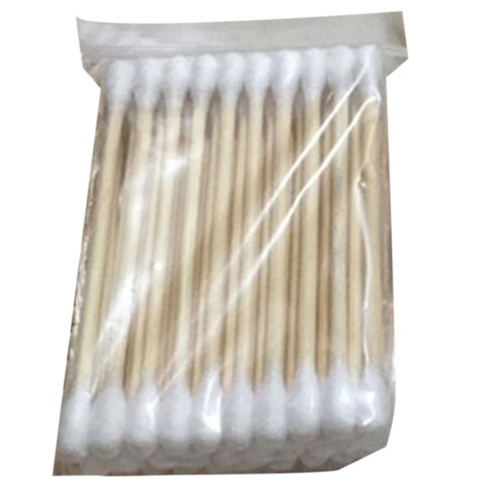 120 шт. санитарный деревянные косметические ватные палочки одноразовые двойной