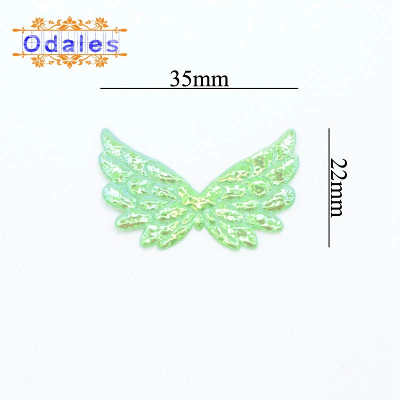 50 шт./лот блестящая аппликация в виде крыла ангела двусторонние нашивки сделай