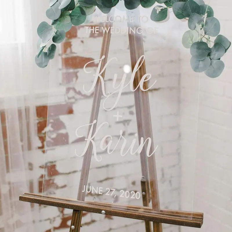 Прозрачная акриловая доска для свадебного торжества знак Добро пожаловать на