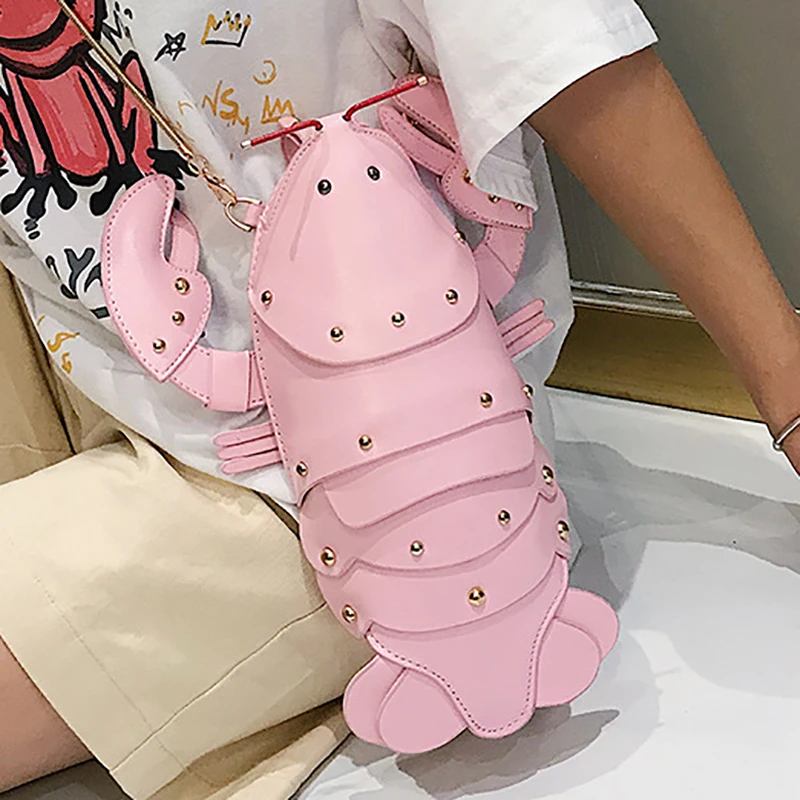 Забавный милый модный кошелек из искусственной кожи в стиле Лобстер для девочек