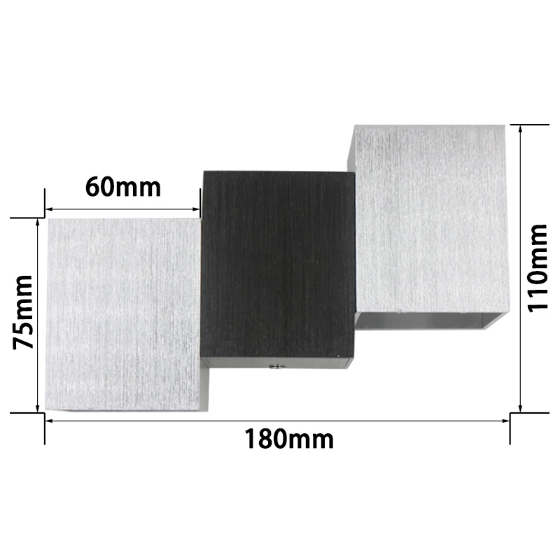 Современный настенный светодиодный светильник квадратные настенные лампы для