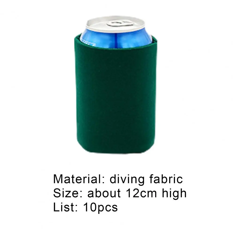 

10Pcs Can Cooler Waterproof Cold Retaining Foam Bottle Protective Cooler for Home