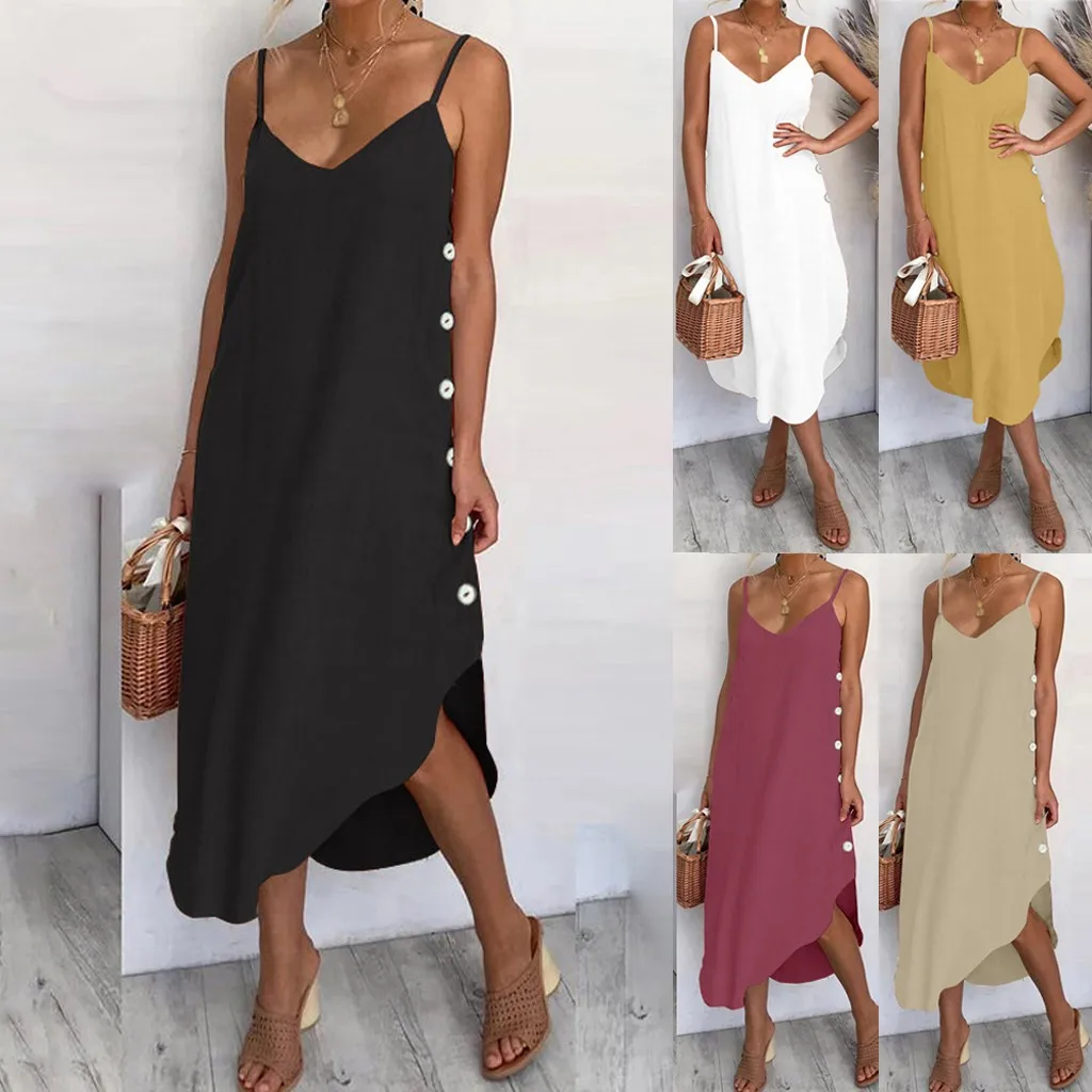 Большие размеры свободные сексуальные вечерние пляжные повседневные Boho платье