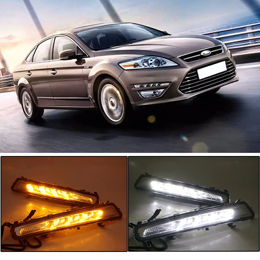 CAPQX 1 пара для Ford Mondeo 2011 2013 авто Стайлинг спереди светодиодный DRL Дневной