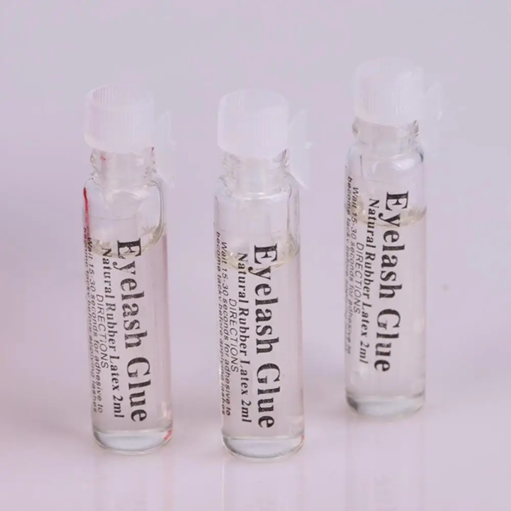 2 мл клей для накладных ресниц прозрачное стекло дорожный размер Карандаш Макияж