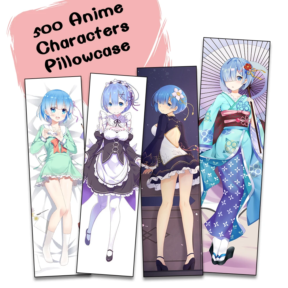 Чехол Re:Zero Rem Ram Dakimakura для подушки в японском стиле косплея Kawaii аниме мультяшная
