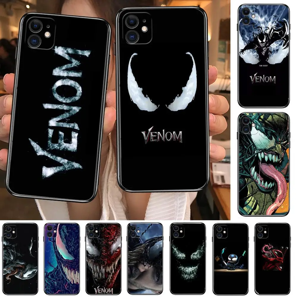 

2022 Venom Face Marvel Phone Cases For iphone 13 Pro Max case 12 11 Pro Max 8 PLUS 7PLUS 6S XR X XS 6 mini se mobile cell