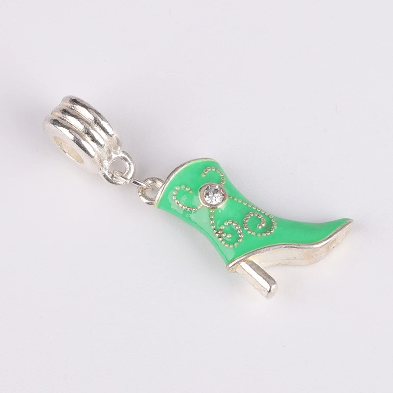 Оригинальные посеребренные бусины в винтажном стиле с кристаллами на высоком