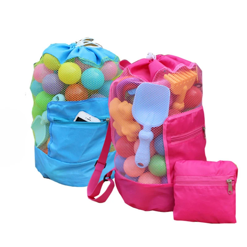 

Children's Bathroom Mesh Bag Net Bath Shower Toys Storage Cartoon Portable Sand Beach Backpack Swimsuit Snacks Toiletries Bag