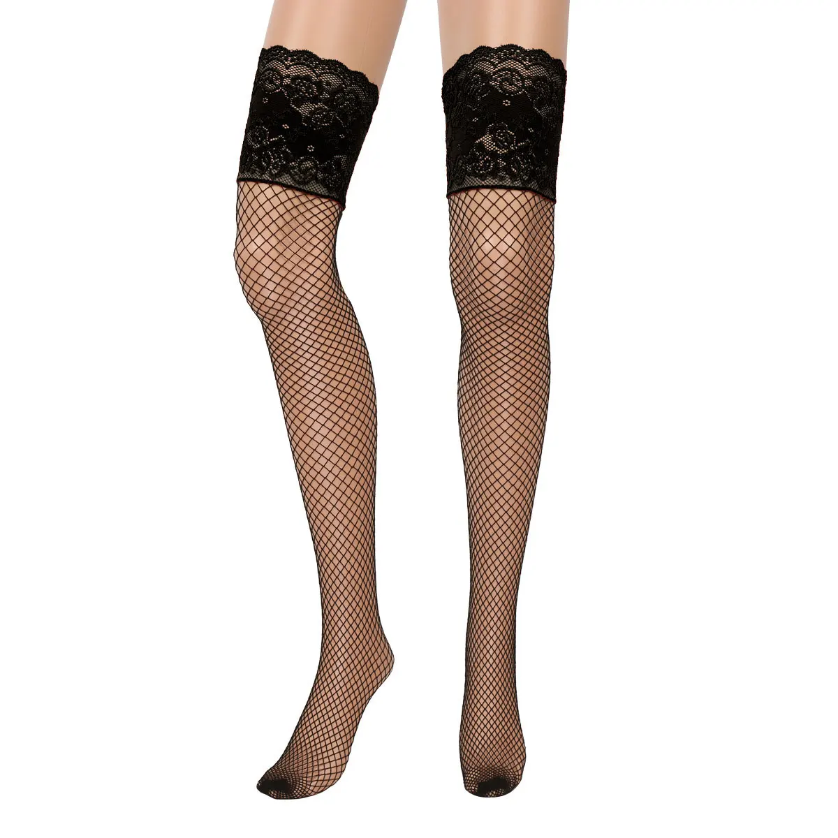 Чулки в сеточку мягкие эластичные прозрачные/ажурные чулки до бедра высокие