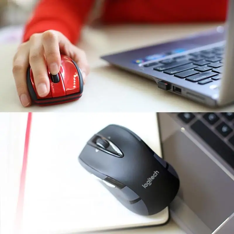 Беспроводная мышь logitech M545/M546 2,4G с двумя дополнительными кнопками для большого пальца эргономичная оптическая игровая мышь 1000 dpi Лазерная игровая мышь