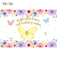 flower wall gold point butterfly baby birthday party backdrop photography custom photographic background for photo studio