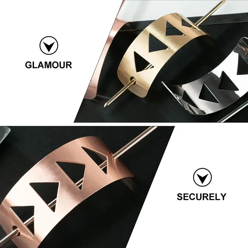 

3pcs Irregular Hair Cuff Bun Women Bun Holder Hair Stick Metal Hair Accessories