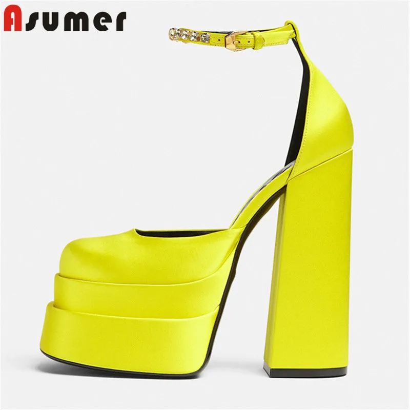 

2022 New Size 34-46 New Brand Super High Heels Women Sandals Sexy Wedding Shoes Summer Chunky Party Nightclub Dance Shoes