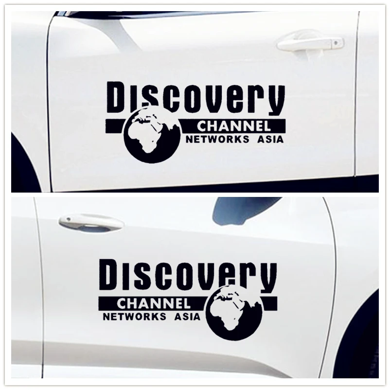 Автомобильные наклейки 2 шт. Discovery Channel Networks Asia Декоративные аксессуары Творческий солнцезащитный водонепроницаемый ПВХ.