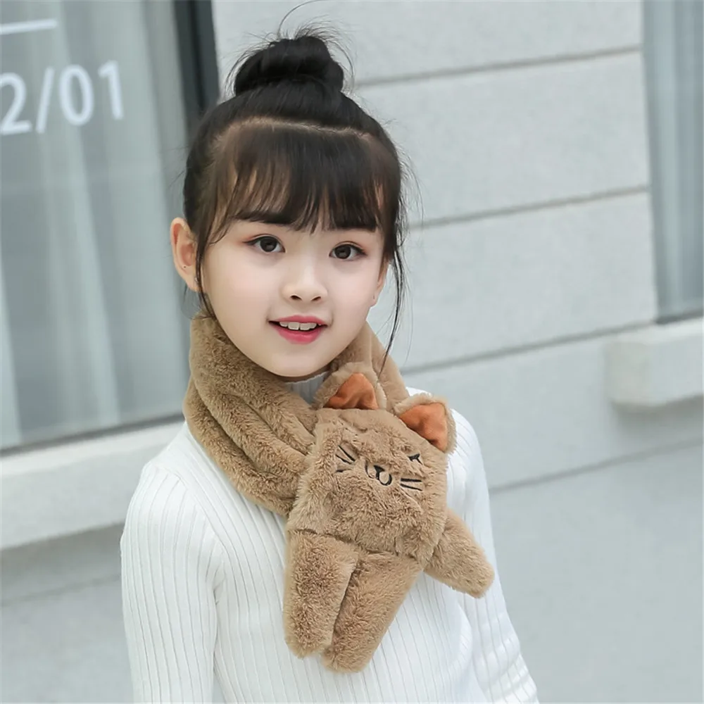 

Korean Winter New Scarf Imitation Rabbit Plush Fashion Thick Warm Children's Scarf