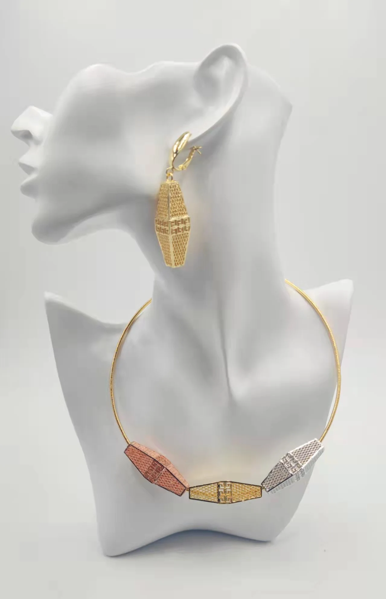 Модный богемный комплект ювелирных изделий женские серьги ожерелье кулон цветок ювелирные изделия обручальные изделия