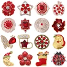 5 шт.лот новые золотые ювелирные изделия Смешанный Красный горный хрусталь металл 18 мм 20 мм кнопки ювелирные изделия для Заклепки браслета DIY талисманы