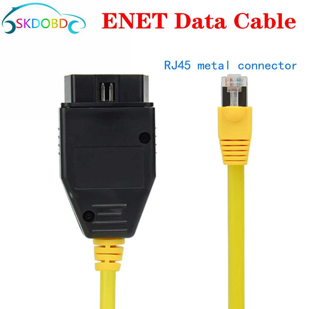 

Кабель для передачи данных для BMW ENET, Ethernet к 16-контактному интерфейсу OBD2, металлический разъем RJ45, ESYS 3.23.4 V50.3