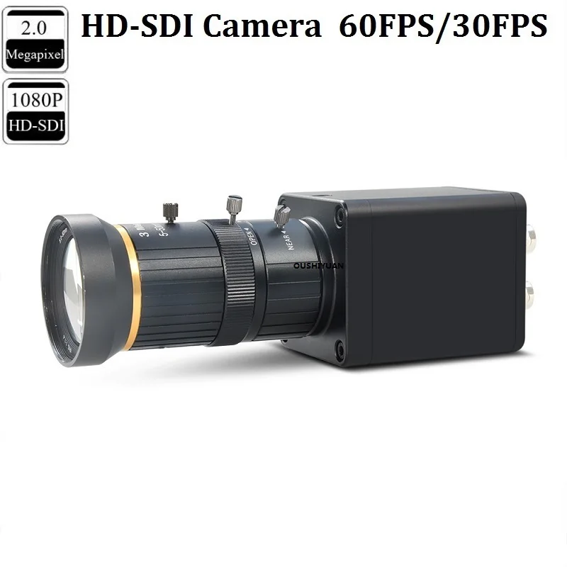 CCTV промышленное вещание HD SDI 2.0MP 1080P 50i/60i 60fps/50fps объектив 5 50 мм коробка