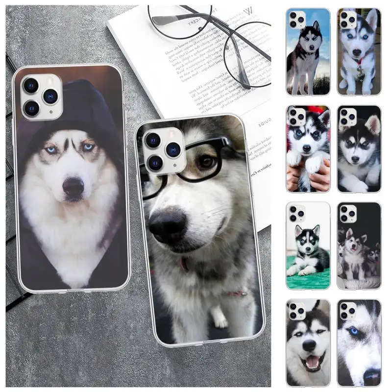 

Animal Husky Cute Puppy Dog Transparent Phone Case For Xiaomi Redmi K30s Ultra Note 9s 9 Pro Max Mi 10 Lite 11 10T Pro Cover