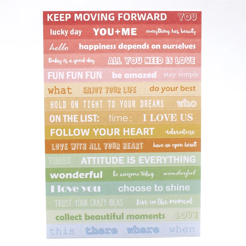 8 шт цвета наклейки со словами для скрапбукинга DIY