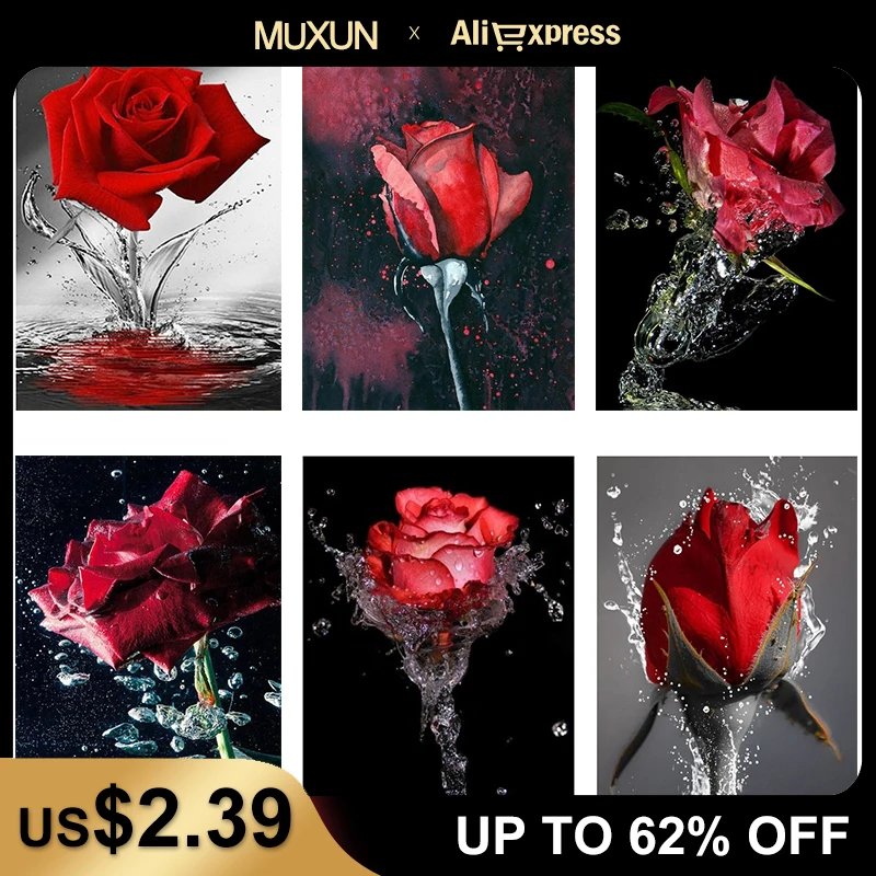 

5D Diamond Embroidery Flower Rose New 2020 3D Diamond Painting Cross Stitch Full Drill Valentine'S Day Gifts Wedding Decor Ep345