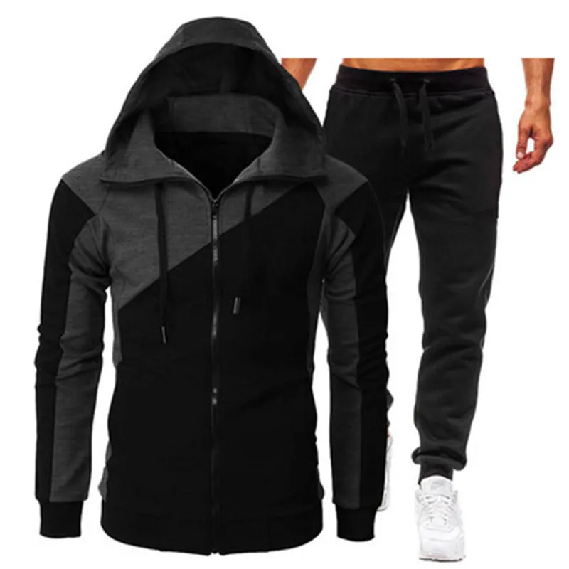 

New Men's Hoodie Autumn Fashion Sweatshirt Autumn and Winter Long Sleeve Hooded Zipper Suit M-3XL Men's Suit