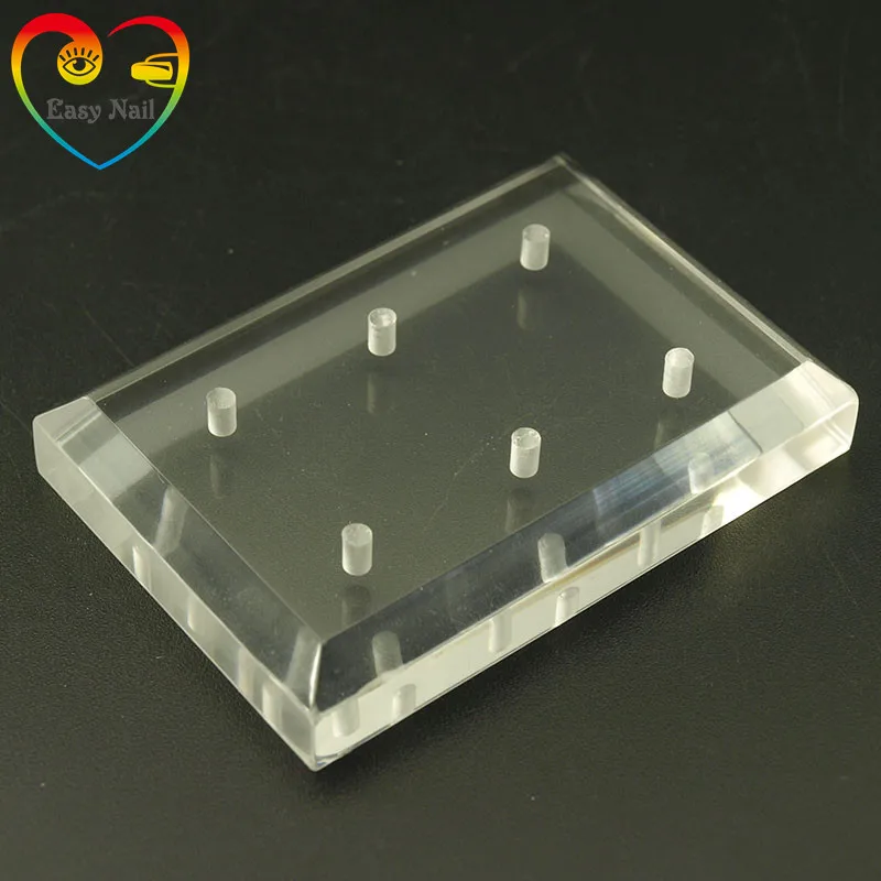 EasyNail~1PCS 6 Holes Clear Bits Holder Exhibition Stand Displayer 2.35mmNail Drill Bit Holder Professional Nail Manicure Tools
