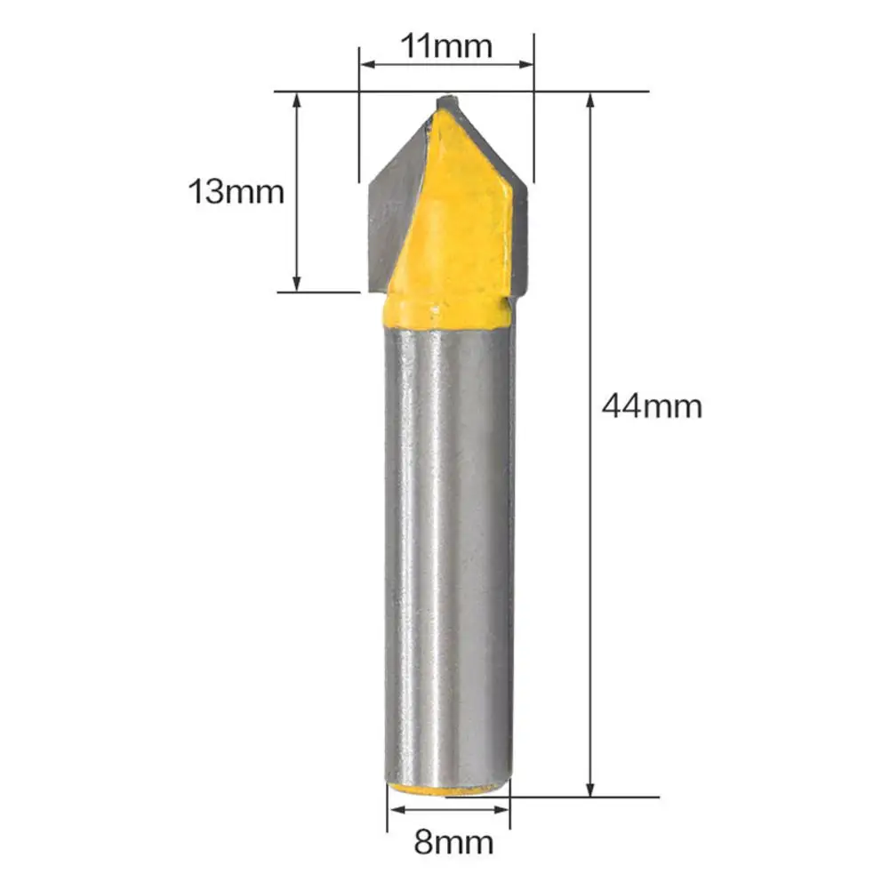 1 шт. V-образная фреза 8 мм хвостовик 90 градусов | Инструменты