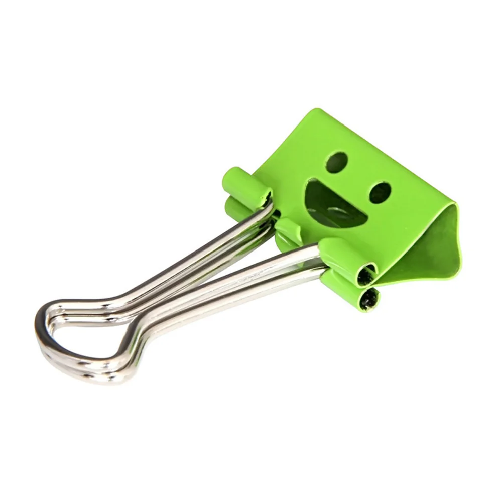 

40pcs Binder Clips Smile Face File Paper Clip for Home School Office (Mixed Color)