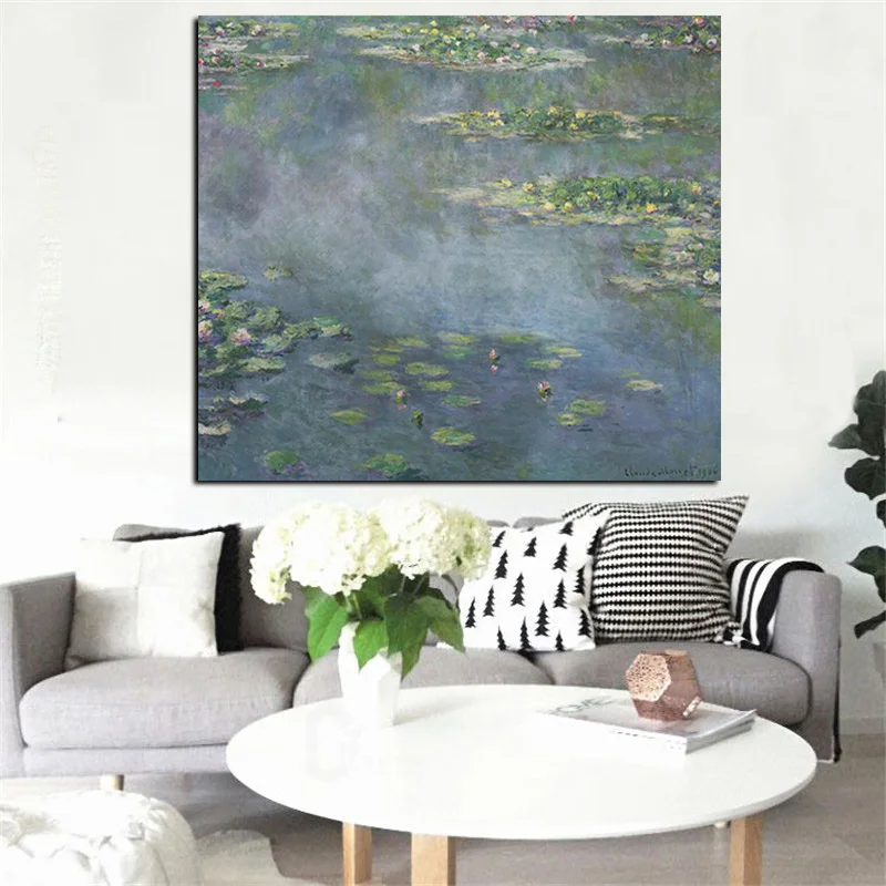 Картины маслом на холсте с изображением Кувшинок монета репродукции всемирно