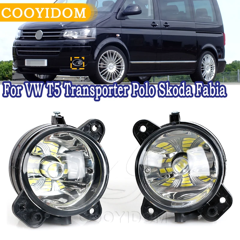 COOYIDOM светодиодный противотуманный фонарь для VW T5 Transporter Multivan Caravelle поло Gol Crafter Skoda