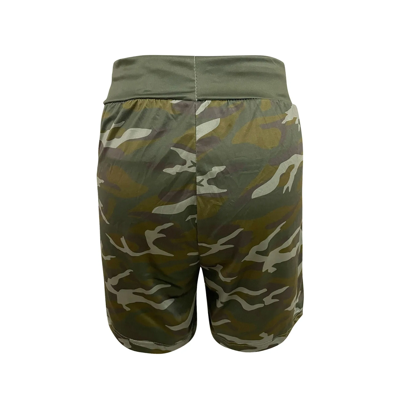 

Women's shorts slimming fitness leisure sports camouflage lace-up summer slimming knee-length black riding shorts streetwear