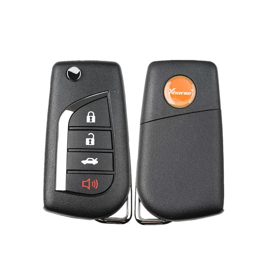 Xhorse Keys XKTO10EN проводной дистанционный Автомобильный ключ для Toyota Flip 4 кнопки VVDI Key