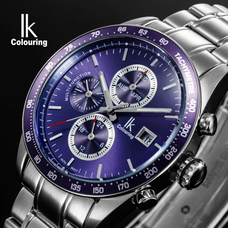 Разноцветные мужские часы IK деловые водонепроницаемые механические полностью