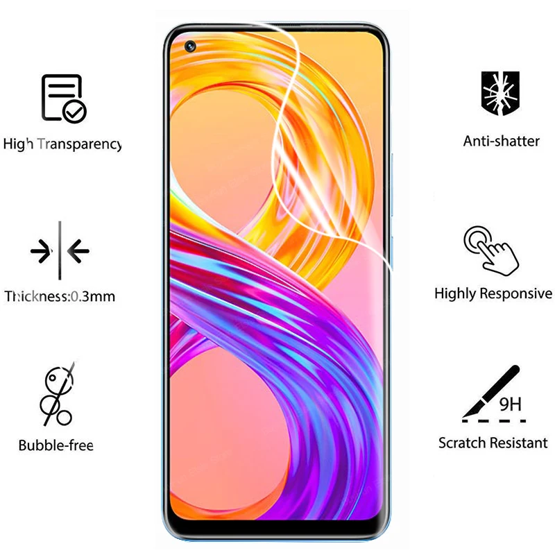 Гидрогелевая пленка 4 в 1 для Oppo Realme 8 5G защитная экрана 7 Pro 8pro 7pro не стекло |