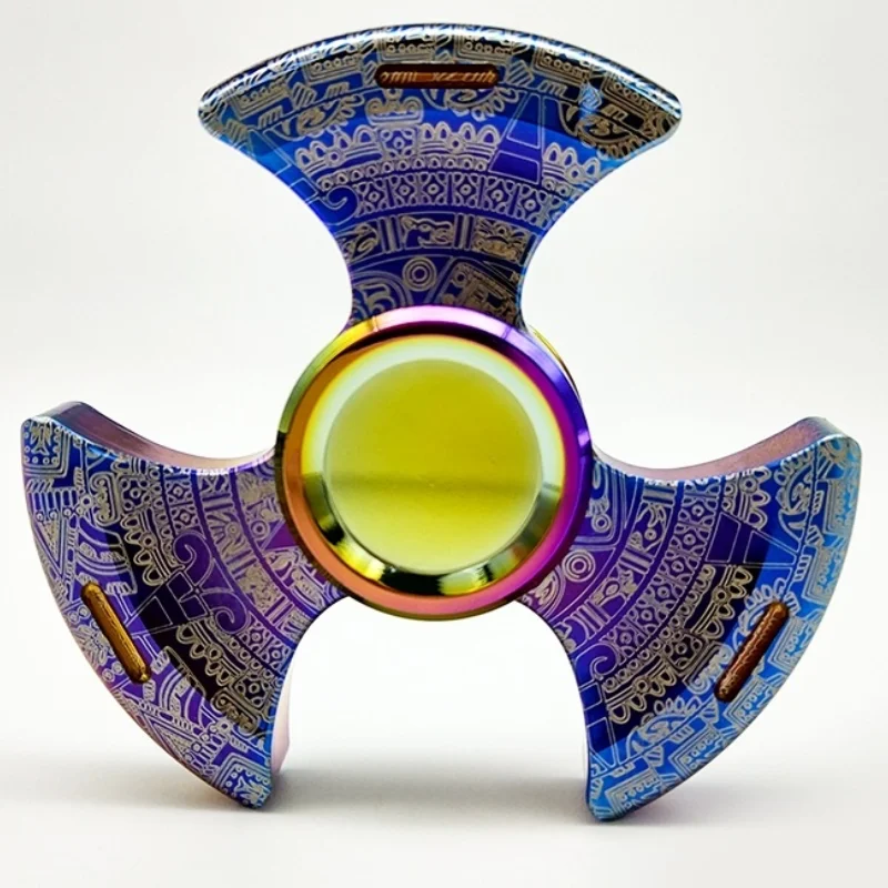 

Out of Print Fidget Spinner Antistress Hand Spinner Metal EDC Maya Mirror Pure Steel Rotation Time 5 Minute Handspinner Toy