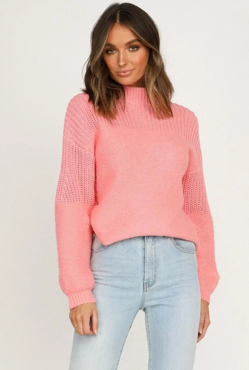 

2020 Knitted Sweater Women Autumn Loose Long Sleeve Basic Jumper Women Winter Sweaters Casual Pullover Oversized Sweater Female